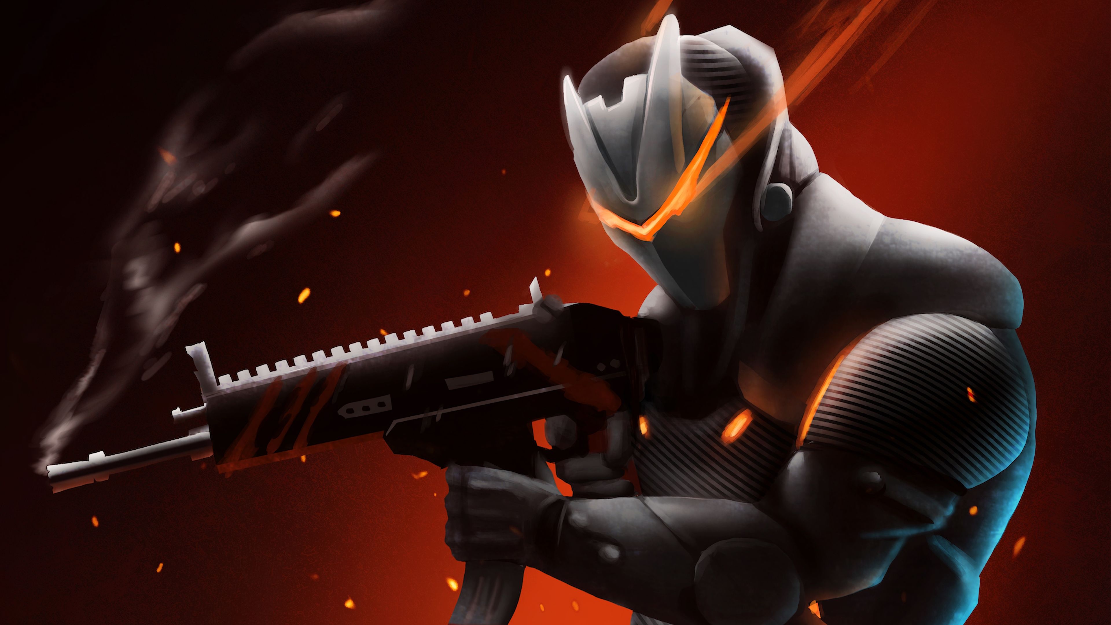 Omega With Rifle Fortnite Battle Royale Ps Games Wallpaper HD