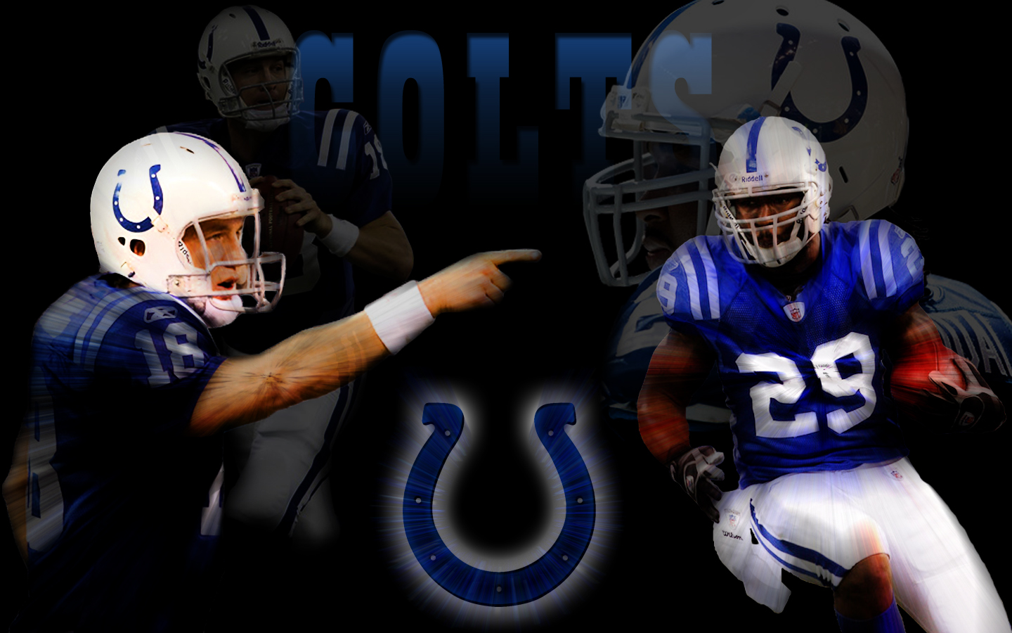 Colts Manning Addai Wallpaper By Buckhunter7
