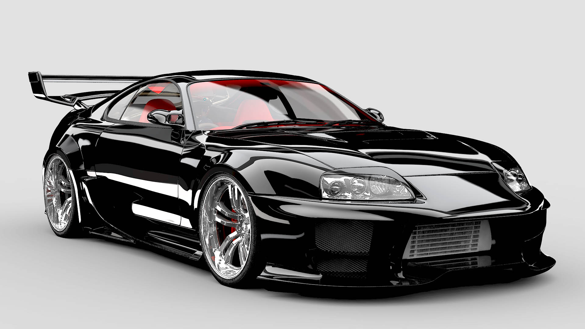 Toyota Sport Cars Black Wallpaper HD