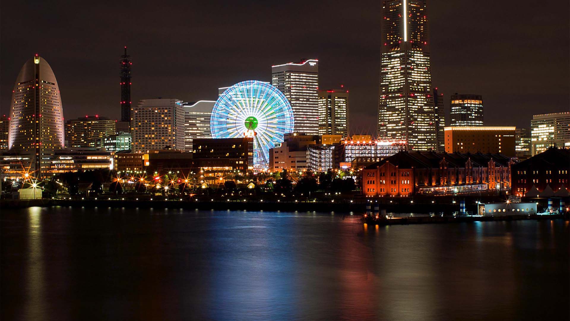 Yokohama At Night 4k Ultra HD Background Wallpaper