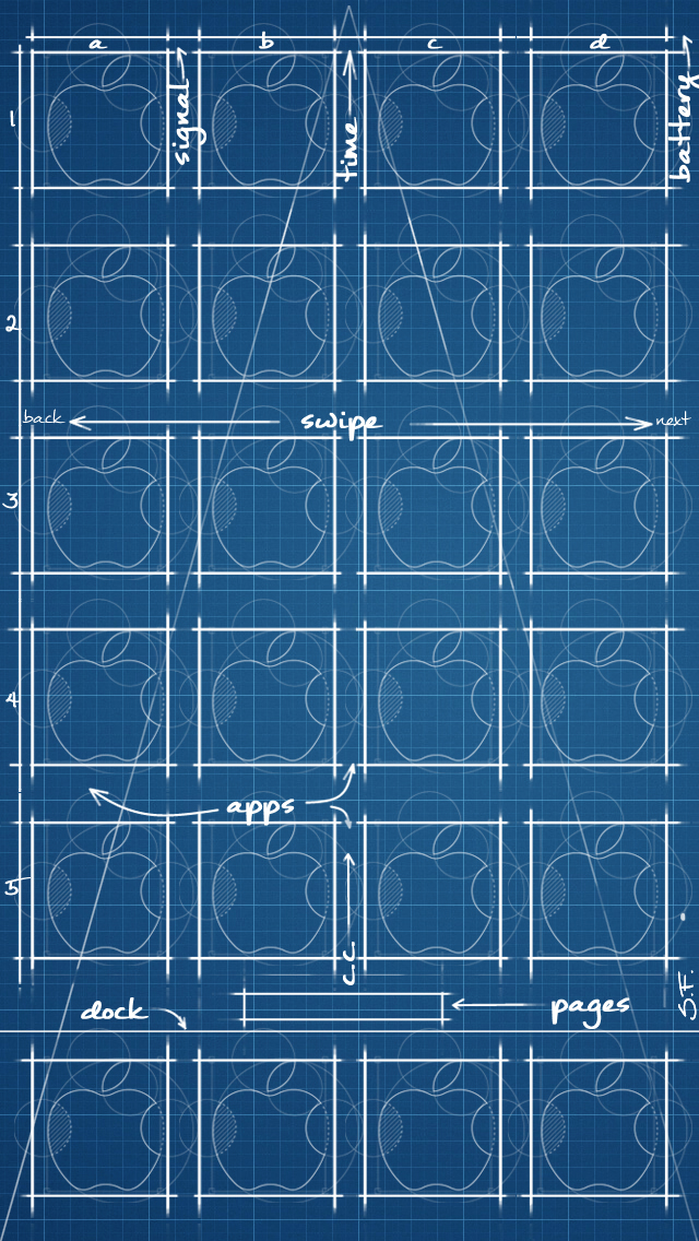 48+] iPhone 6 Blueprint Wallpaper on
