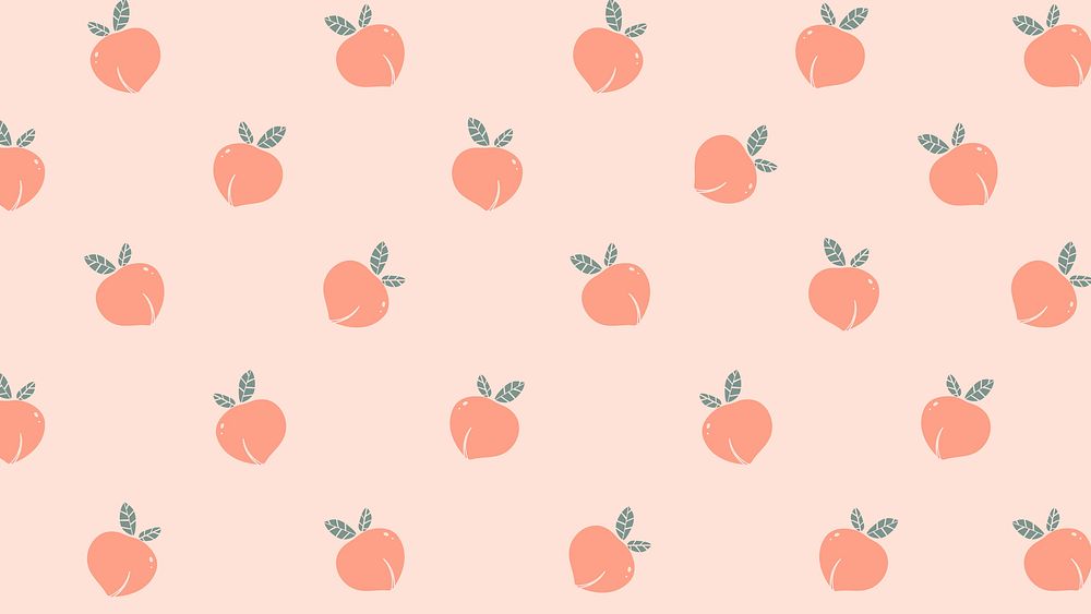 Peach Pattern Desktop Wallpaper Cute
