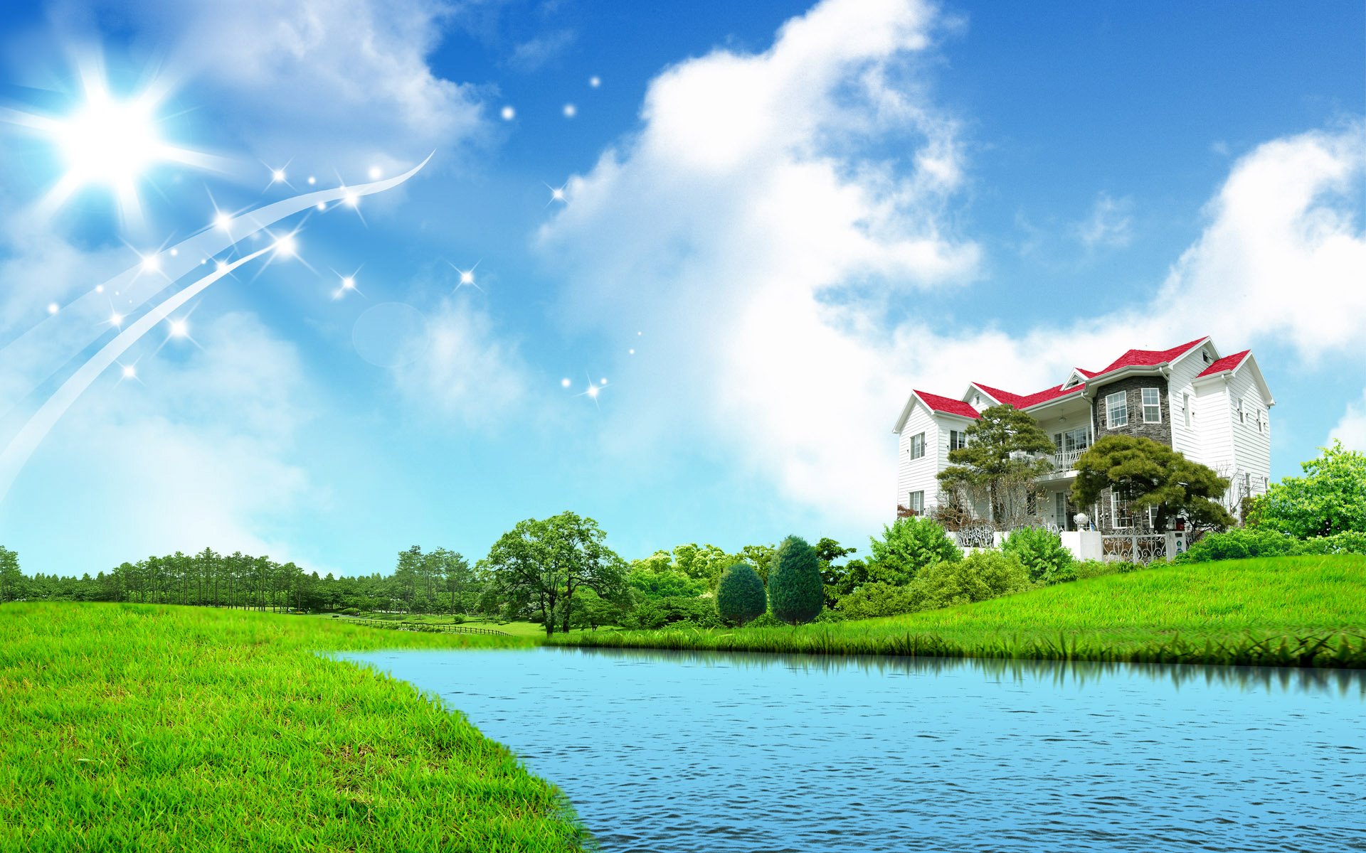 World Most Beautiful Home With Lake Picture Wallpaper