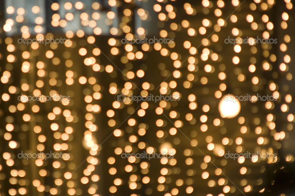 blurred gold lights