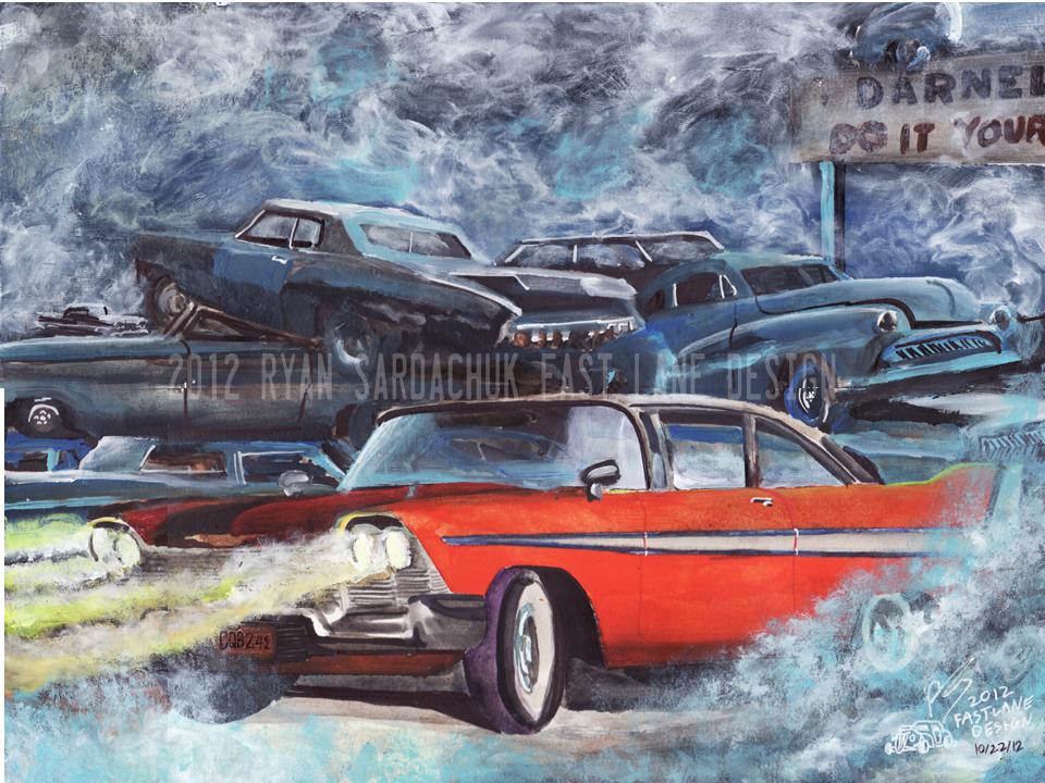 Christine Plymouth Fury Painting By