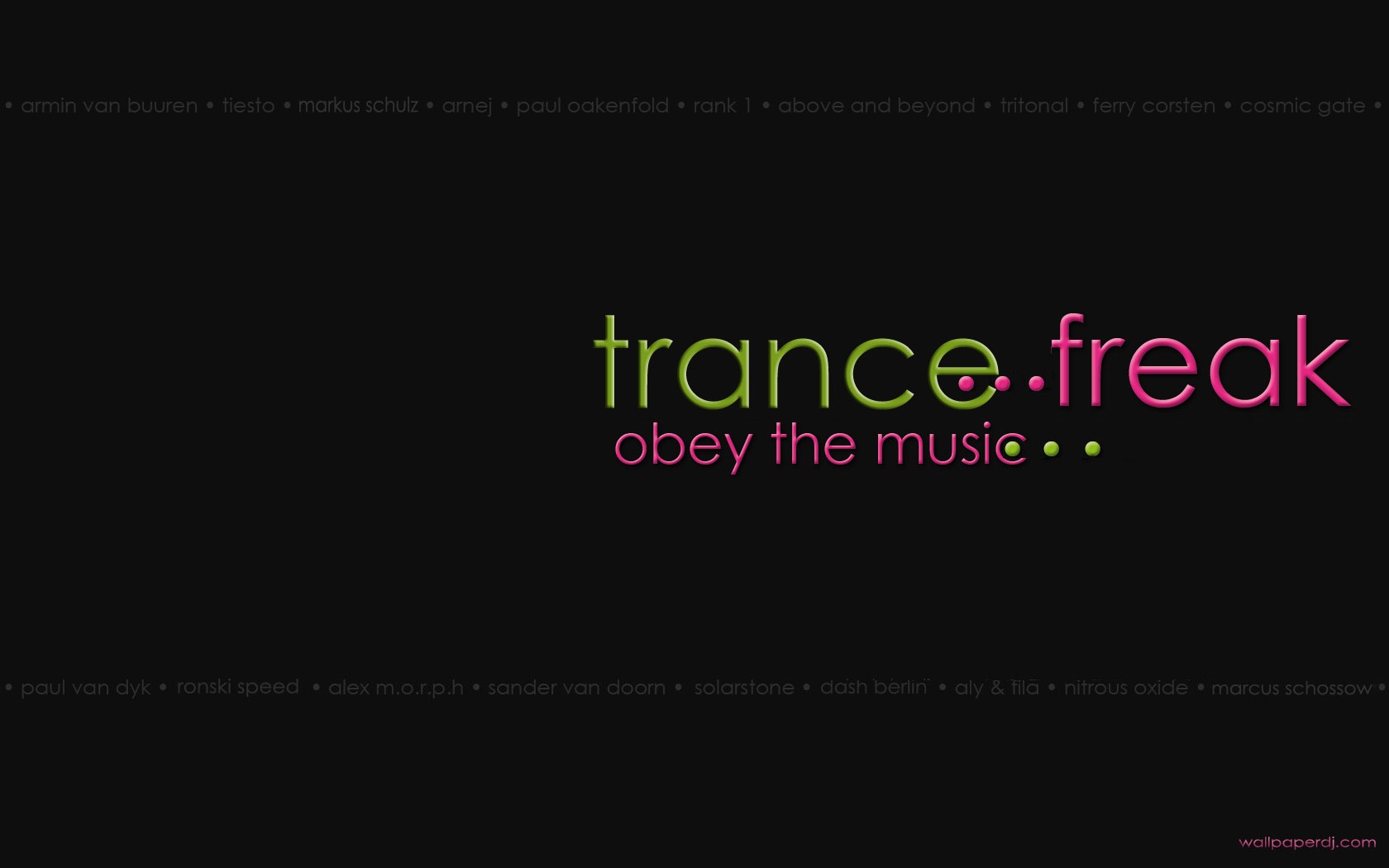 Trance Freak Obey The Music Wallpaper Hq