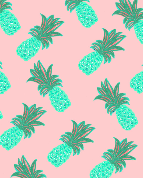 colorful pineapple print