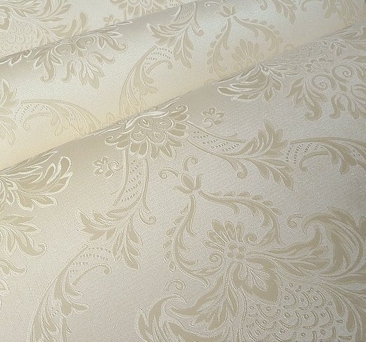 Vintage Classic Beige French Modern Damask Feature Wallpaper Wall