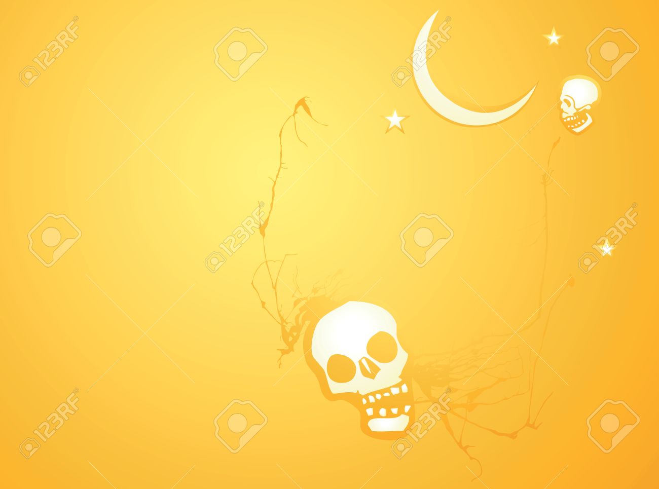 Softly Orange Colored Desktop Background Halloween Themed With