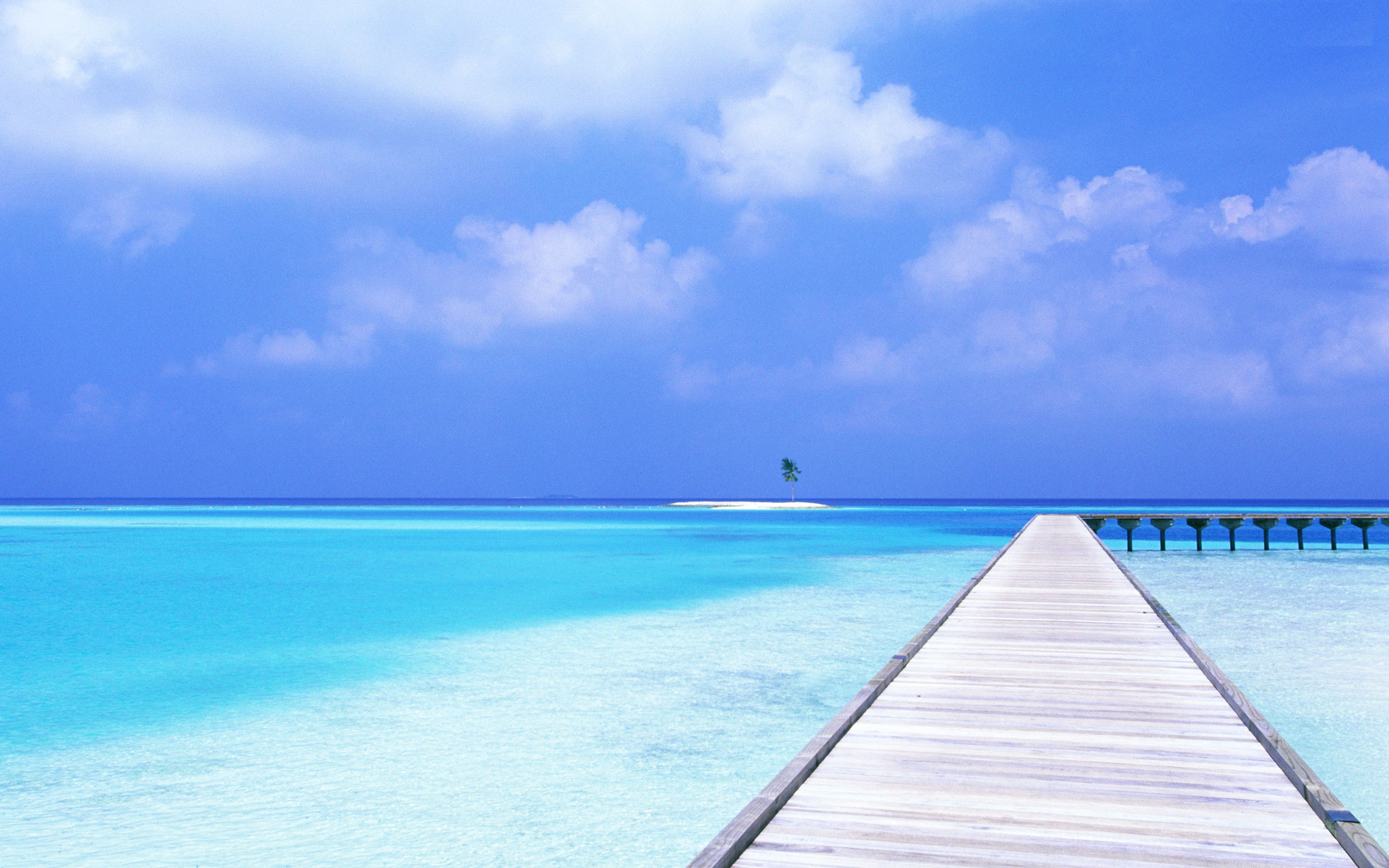 Crystal Blue Tropical Ocean Wallpaper Picture 2560x1600