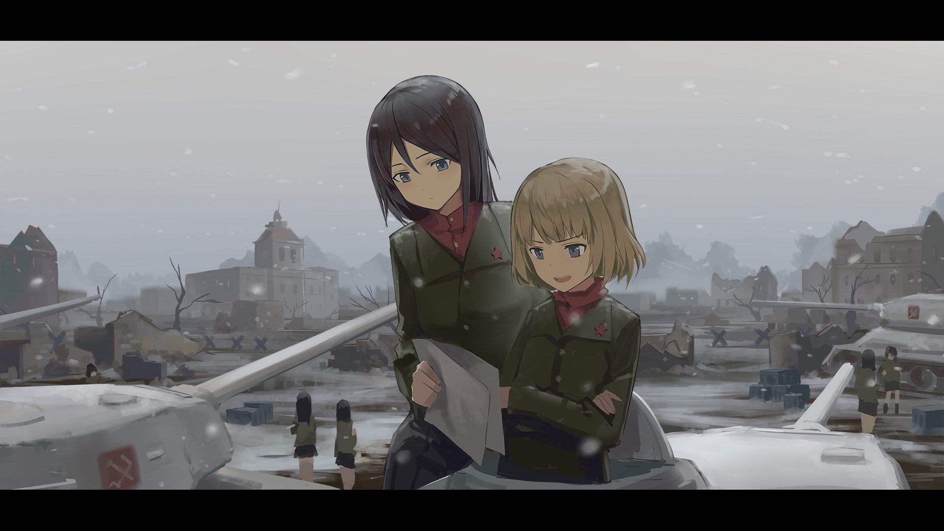 Girls Und Panzer Katyusha Nonna In Russian Winter War Factory
