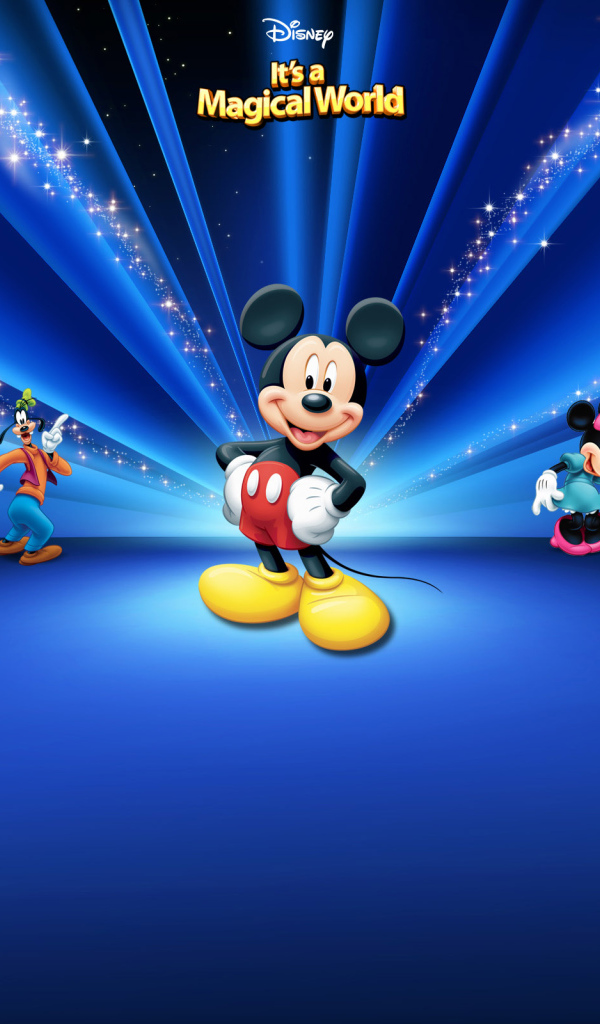 Disney Blue Theme Desktop Wallpaper