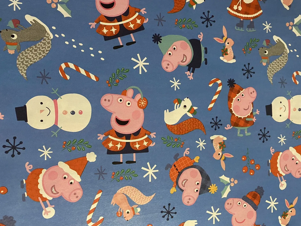 PEPPA PIG And George Christmas Wrapping Paper Large Sq Ft eBay