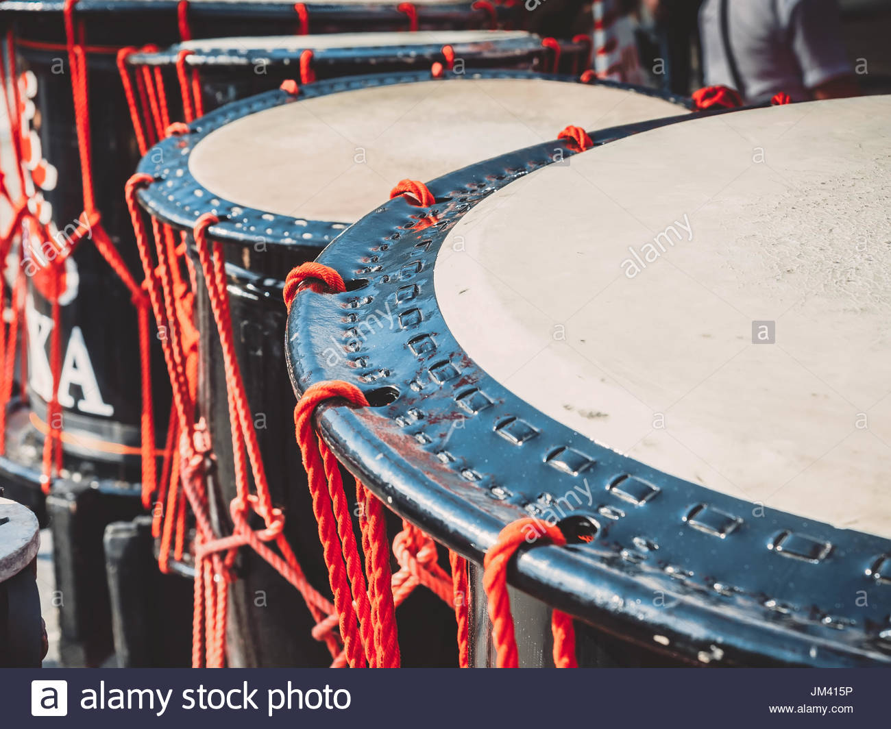 Taiko Drums O Kedo On Scene Background Musical Instrument Of Asia