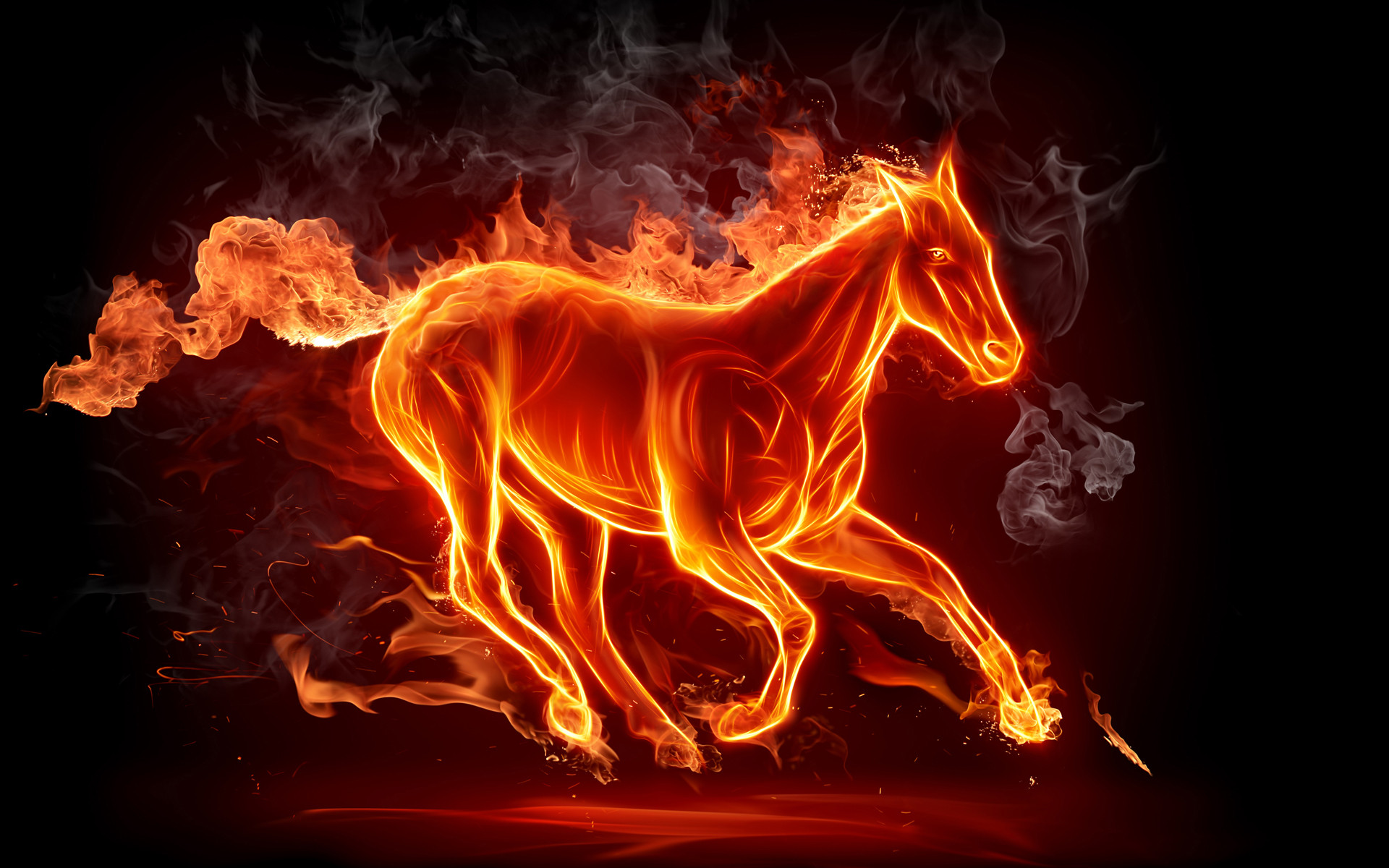 Fiery Horse Wallpaper HD