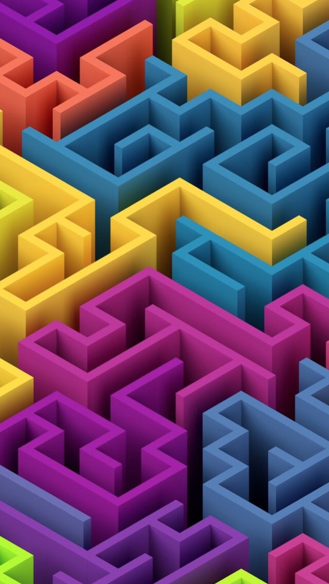 Colorful Maze Wallpaper Abstract And Geometric