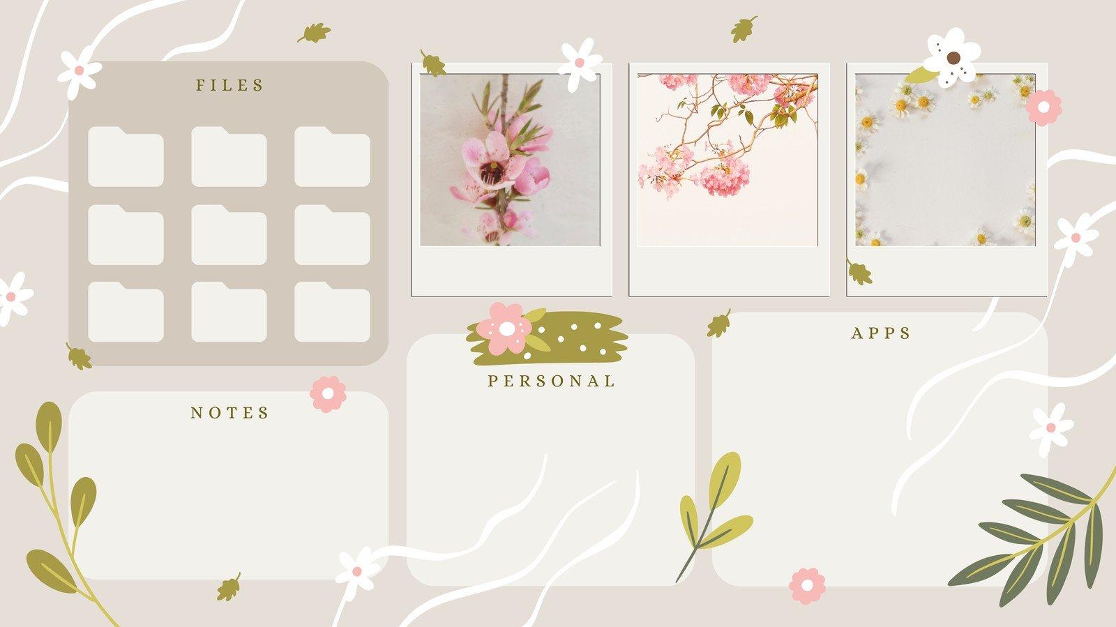 And Customizable Spring Desktop Wallpaper Templates