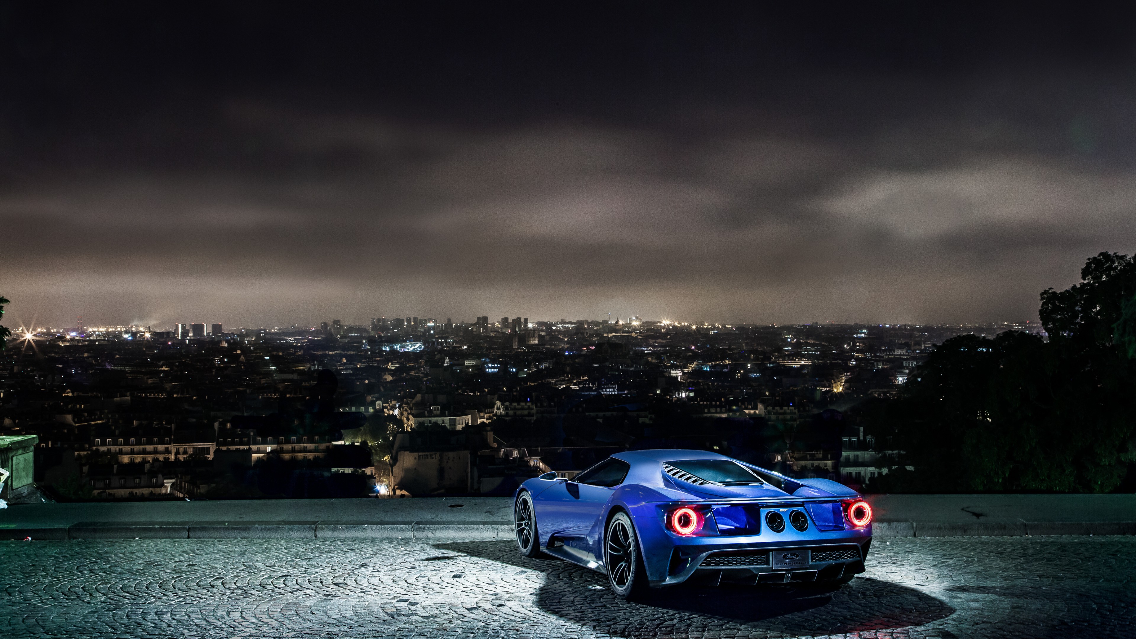 Wallpaper Ford GT supercar concept blue sports car luxury