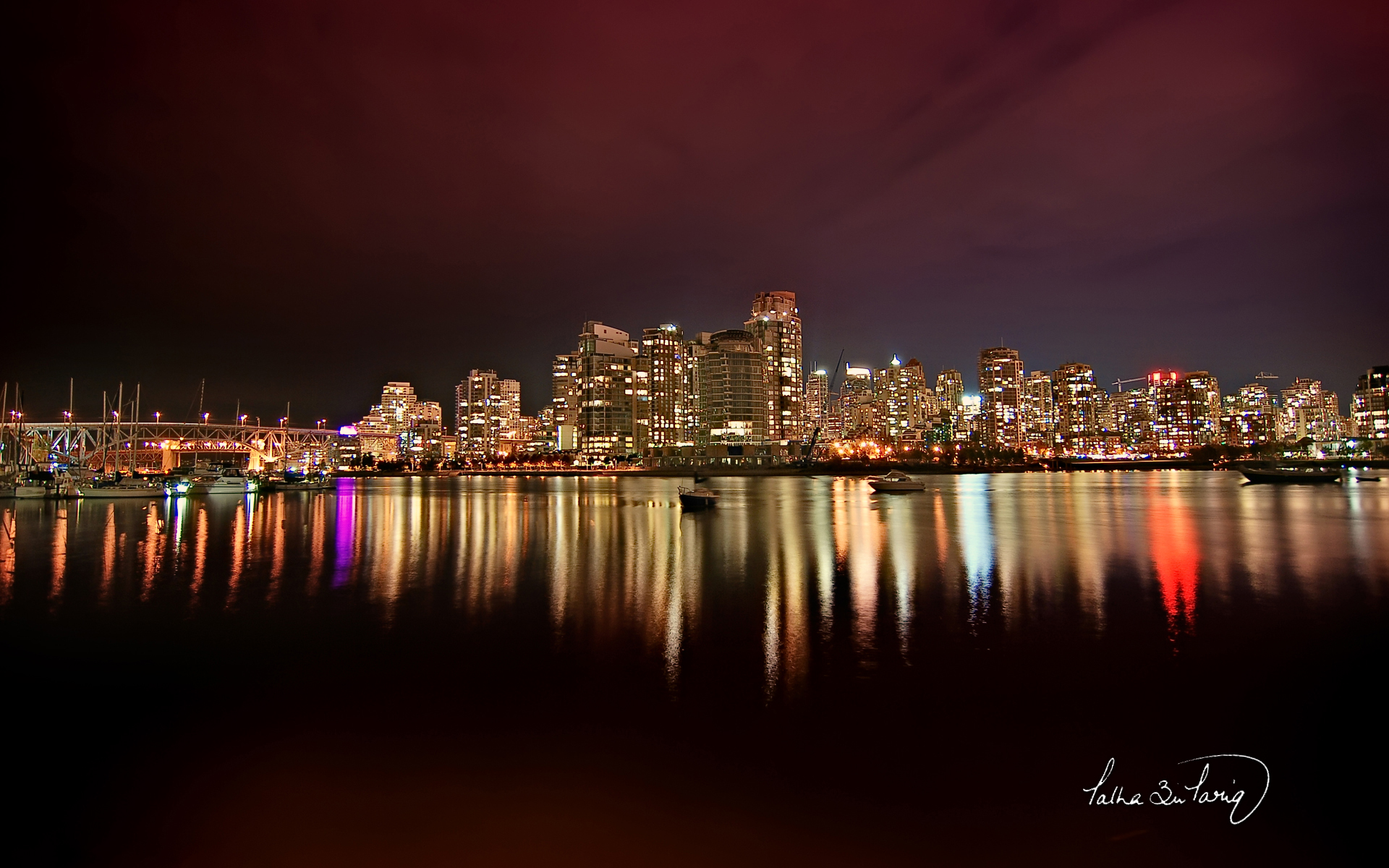 Vancouver City Nights Wallpaper HD