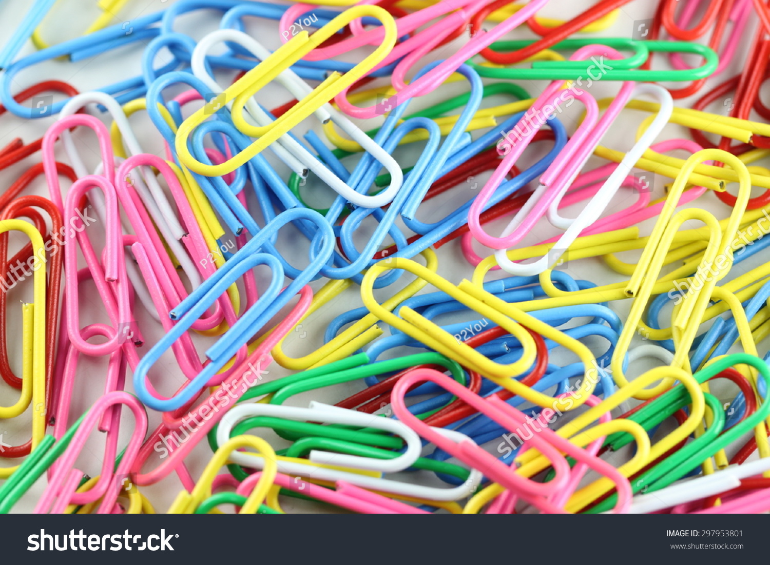 Pile Colorful Paperclip Background Stock Photo Edit Now