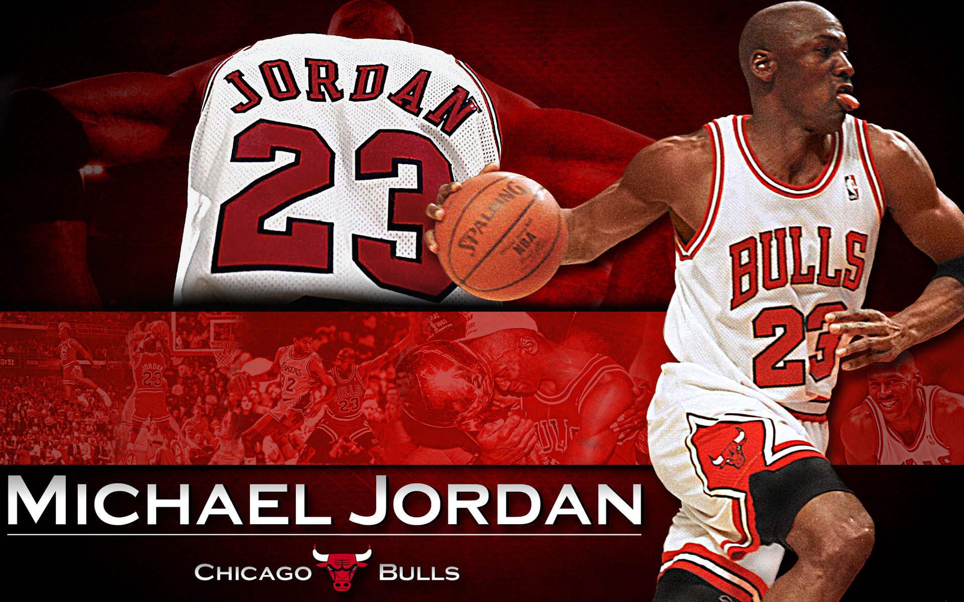 Michael Jordan Chicago Bulls Action Shot Wallpaper