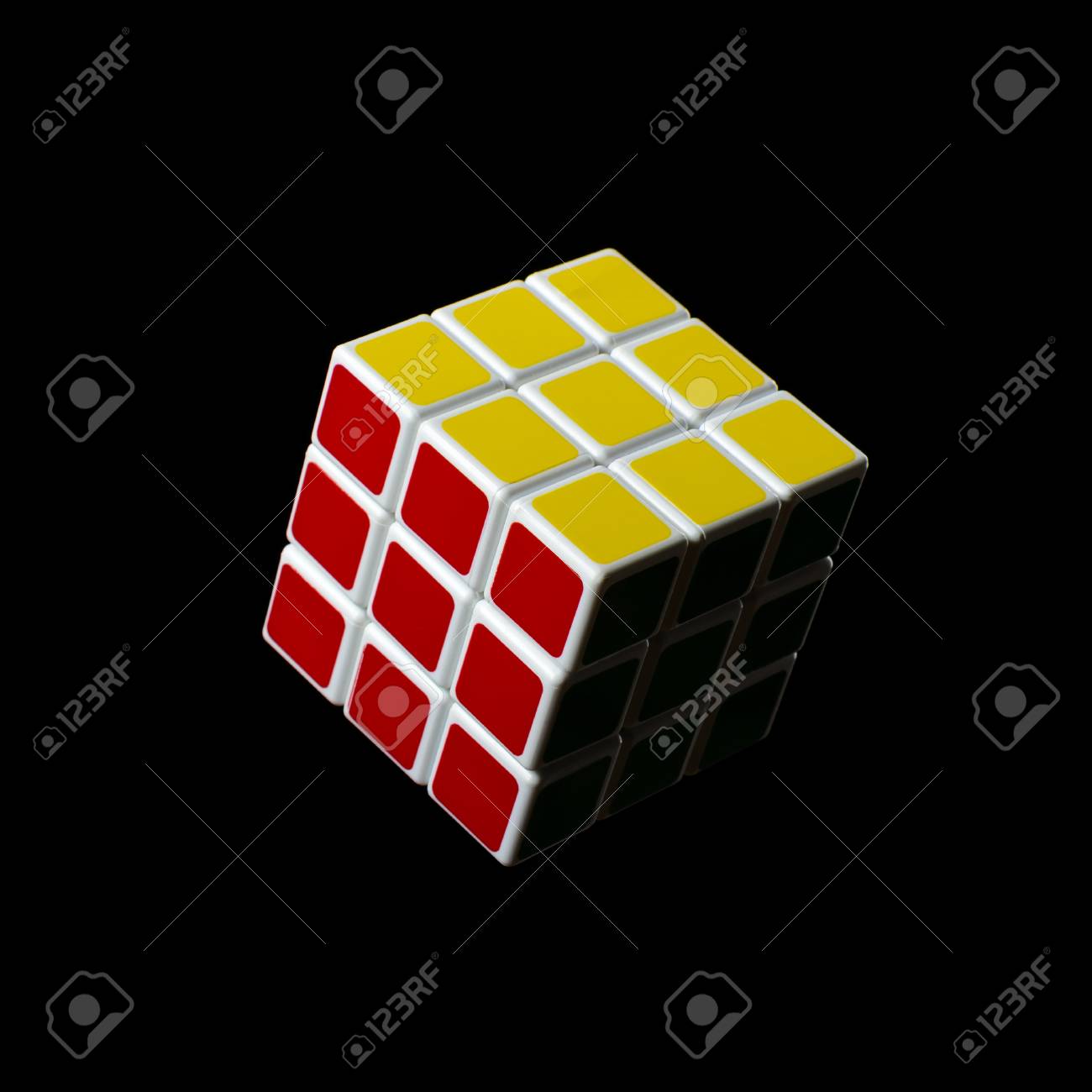 Toy Rubik S Cube On A Black Background Stock Photo Picture And