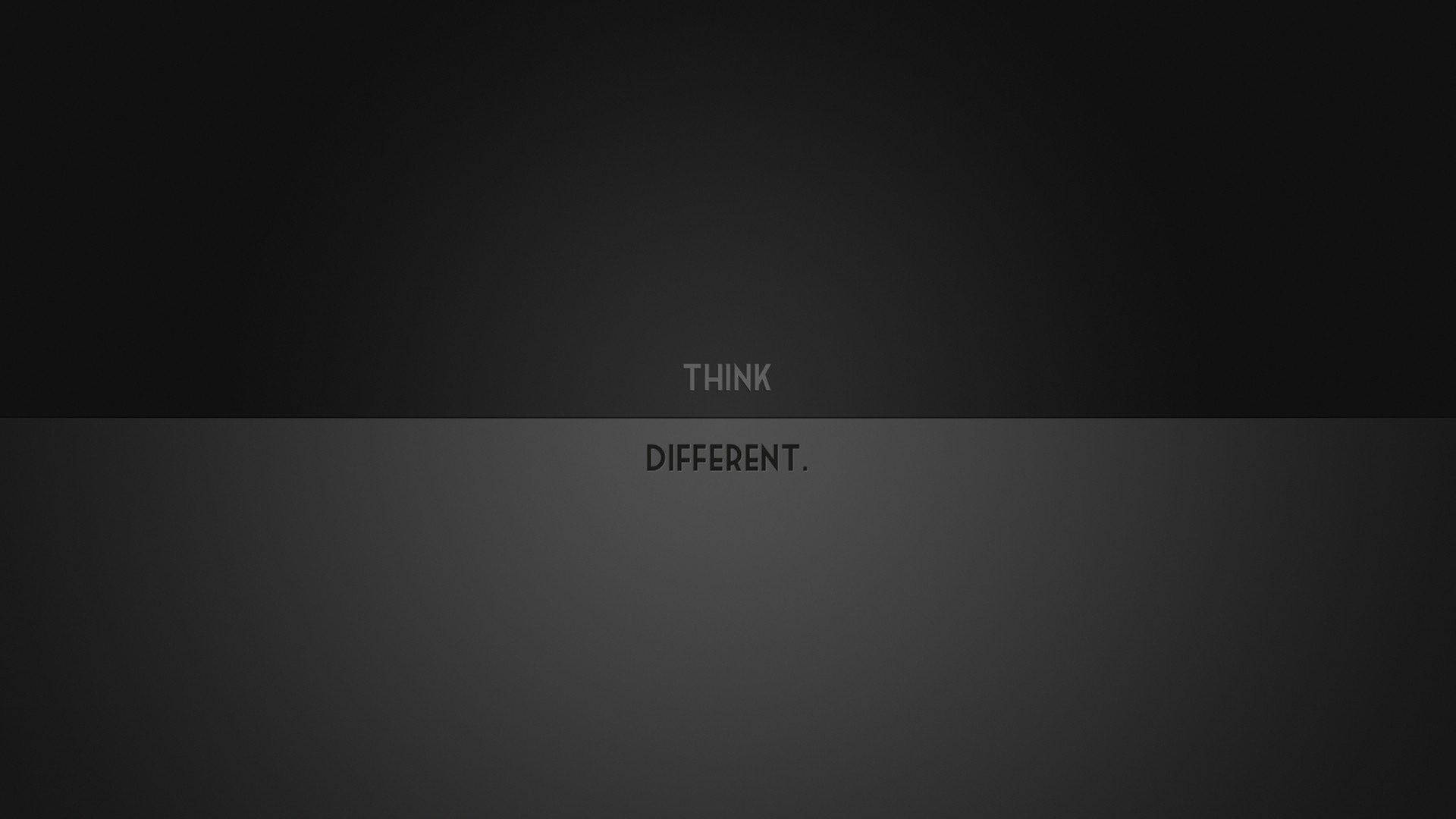 A minimalist dark gray wallpaper with the words 