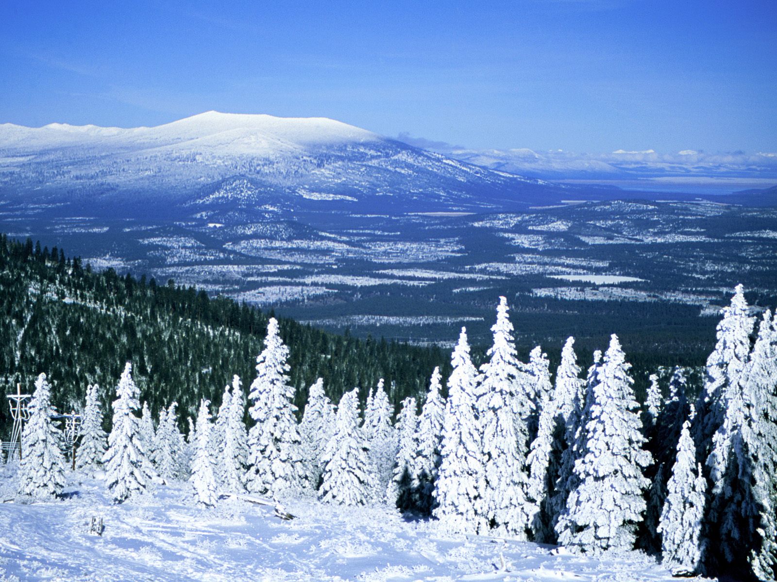 Hamaker Mountain Oregon Scenic Wallpaper Image Featuring Snow