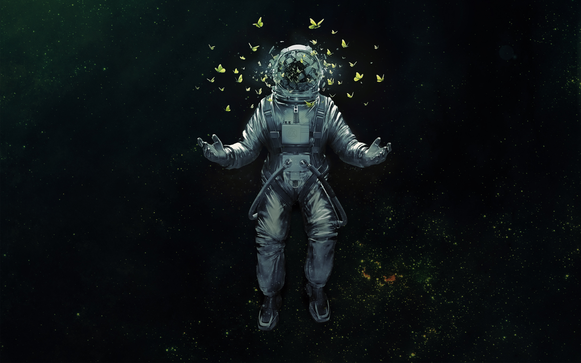 Astronaut space space suit butterflies space art wallpapers