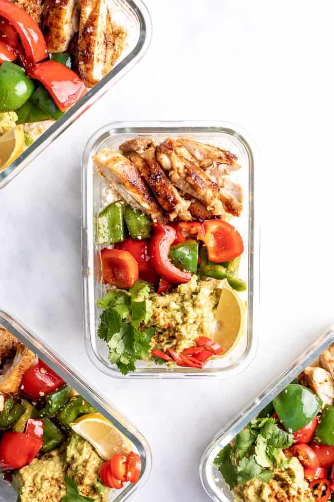 Chicken Burrito Bowl Meal Prep Fatforweightloss
