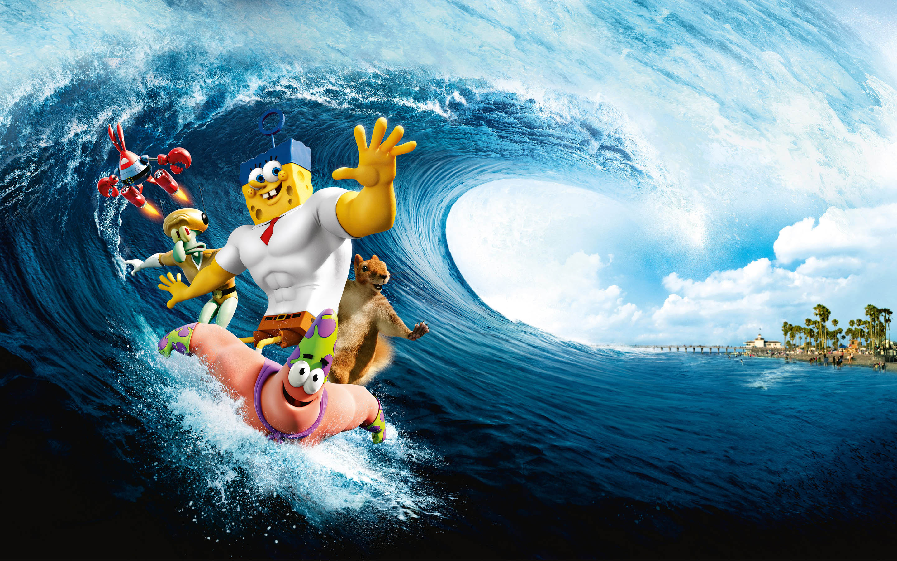 Spongebob Movie Sponge Out Of Water Poster Wallpaper