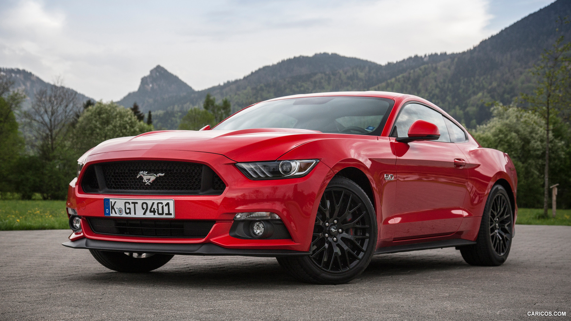 Free Download 2015 Ford Mustang Coupe V8 Race Red Euro Spec Front Hd
