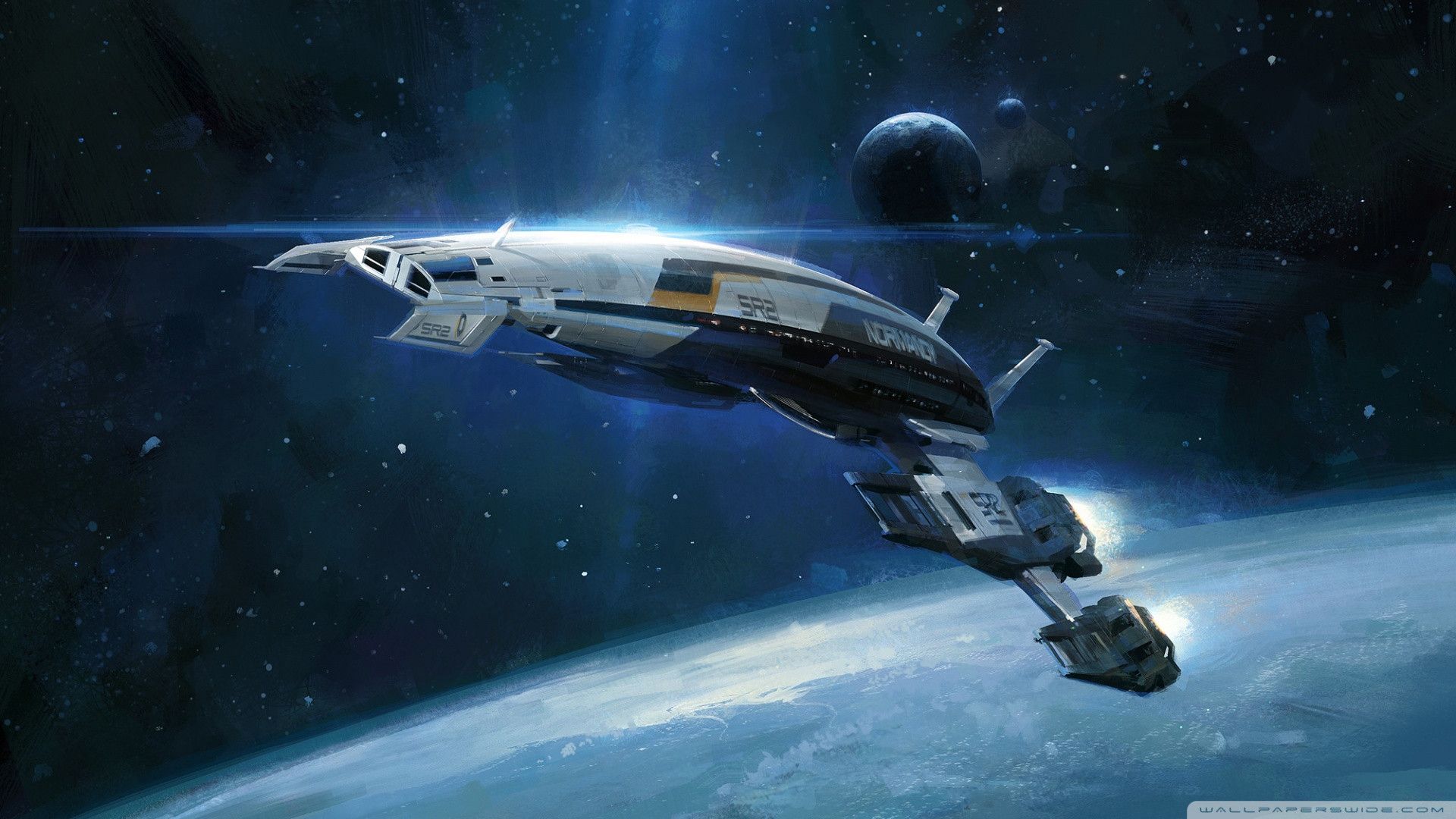 1080p Mass Effect Space Wallpaper HD Aircraft