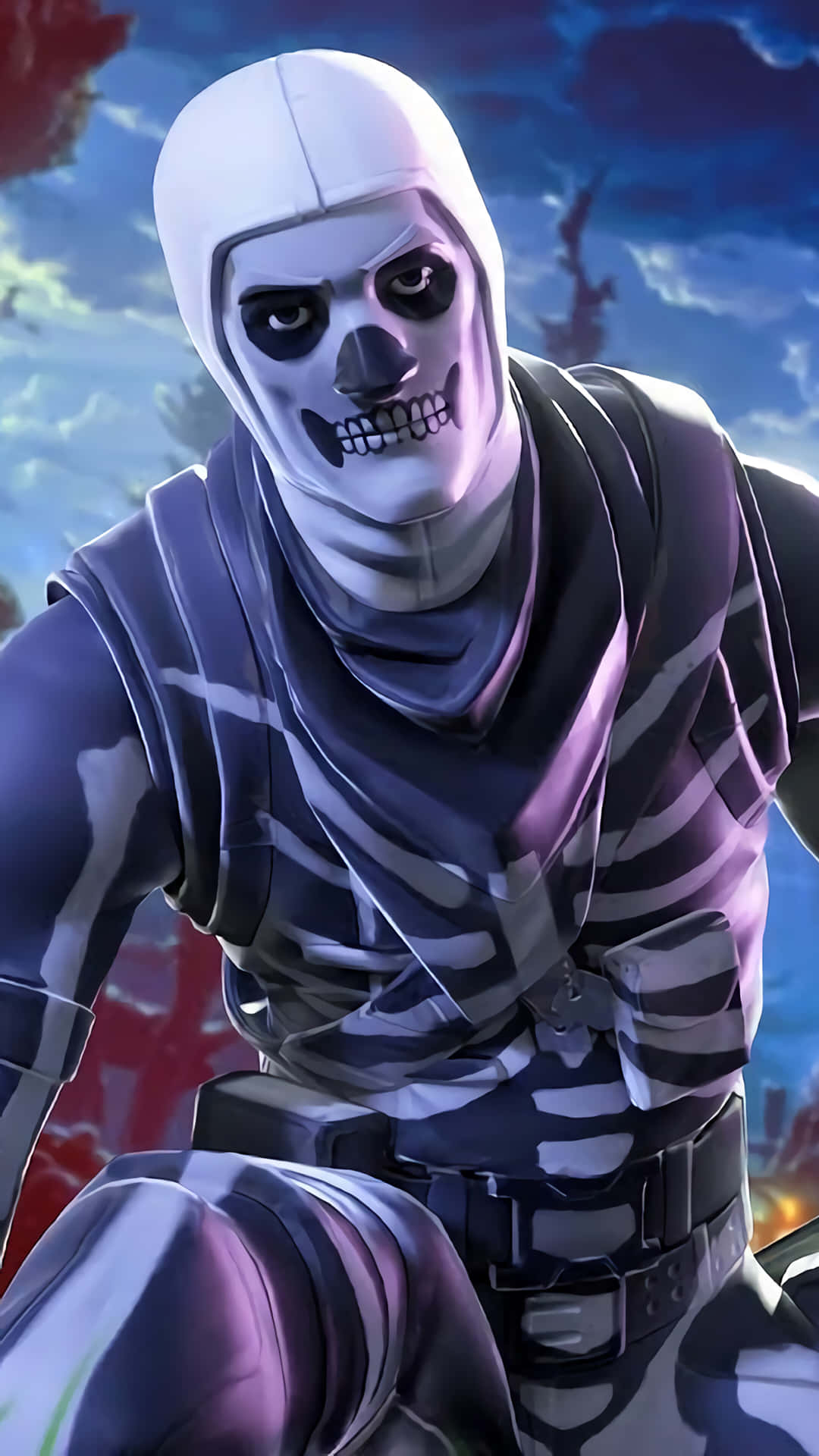 Unleash Your Inner Gamer With The New Purple Skull Trooper Wallpaper