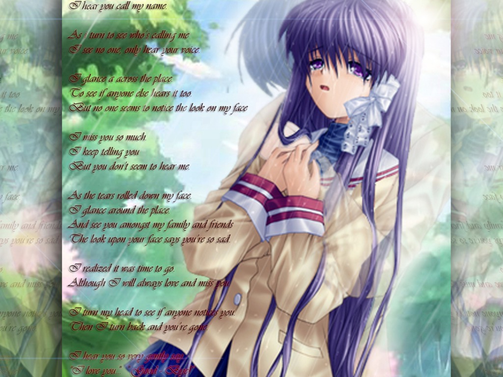 The Sad Anime Poem Wallpaper Screensavers