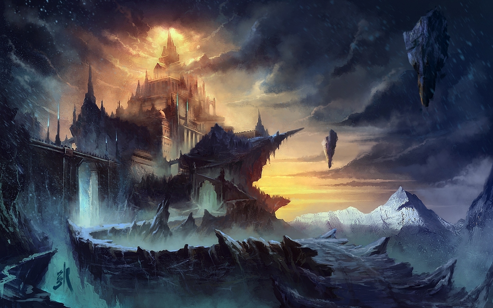 Fantasy Castle Wallpaper HD Background Desktop