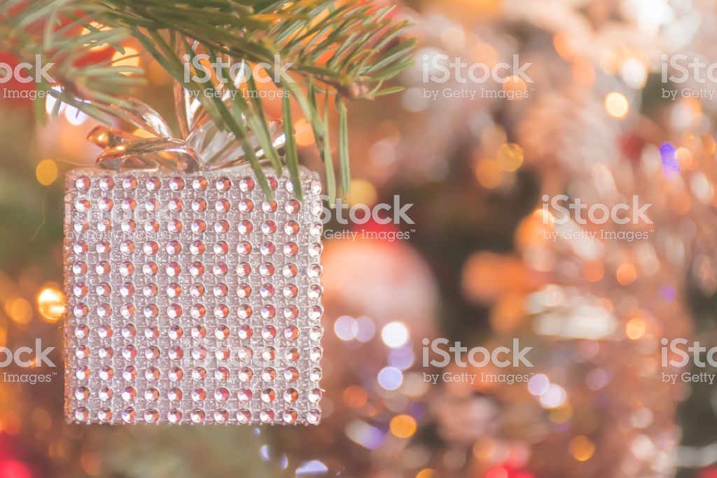 1abstract Blurry Bokeh Chirstmas Background With Branch Of Pine