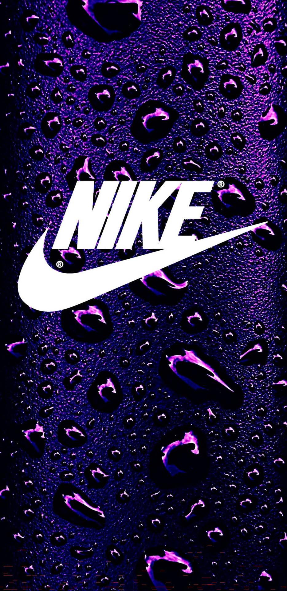 Purple Droplets Nike iPhone Background Wallpaper