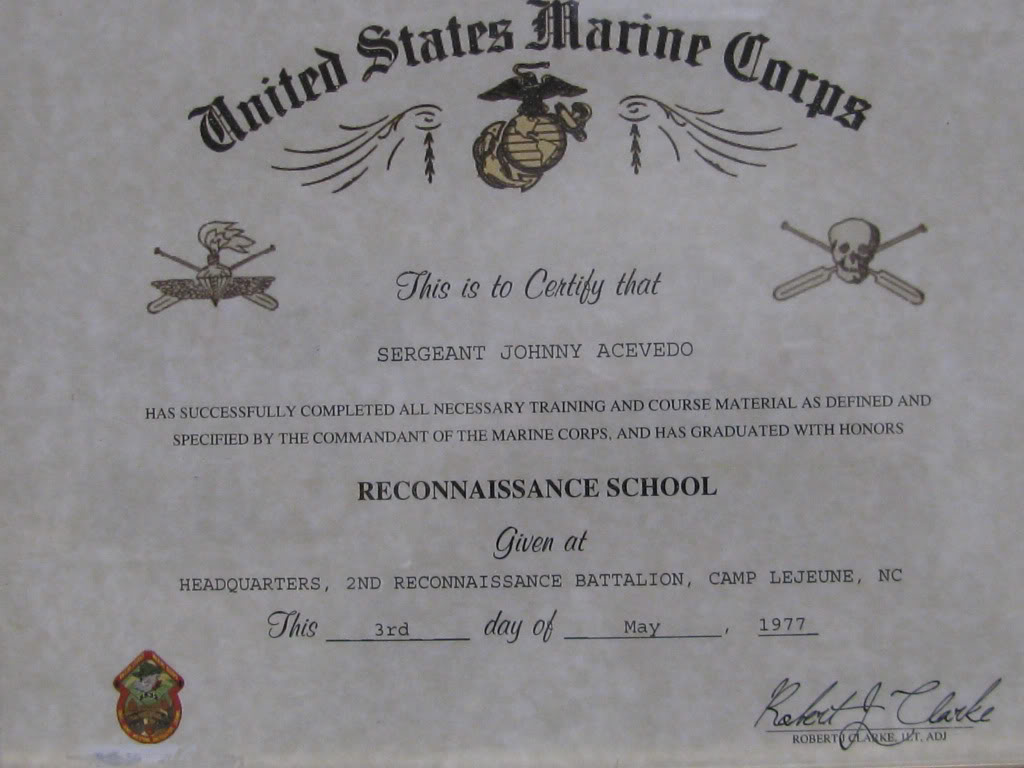 Us Marine Corps Wall Of Fame First Enlisted Recon School