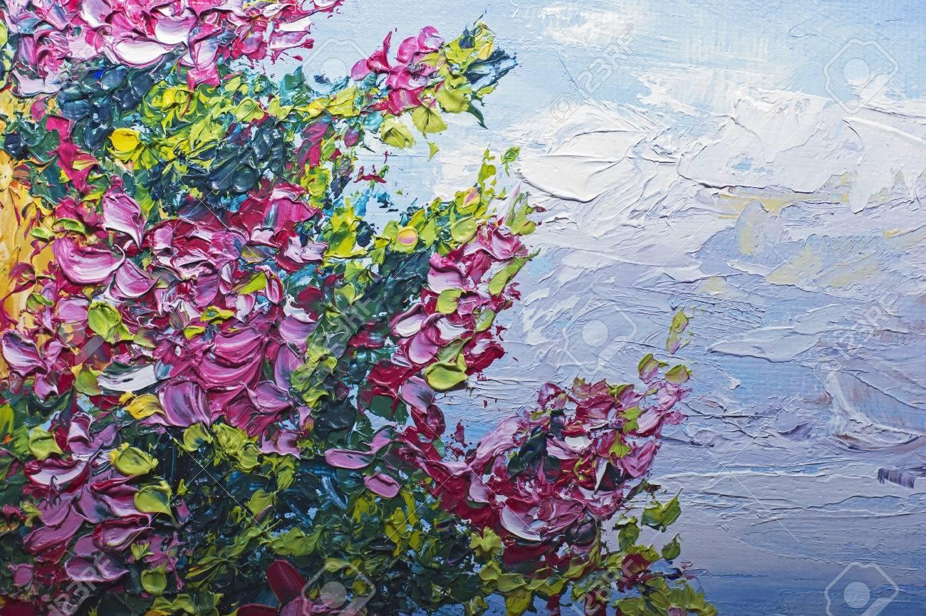 Texture Oil Painting Flowers Art Painted Color Image Paint