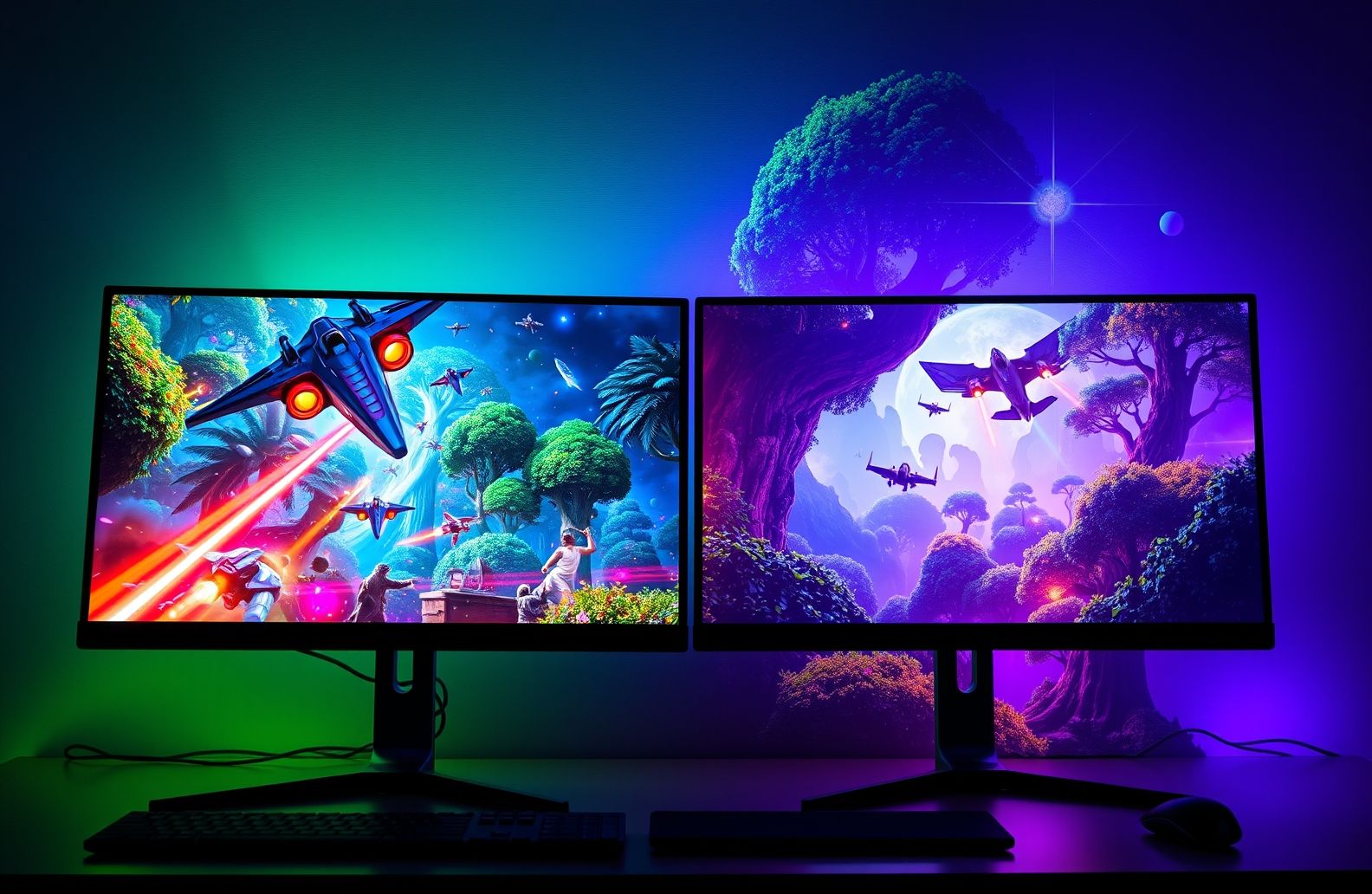 Dual Monitor Wallpaper Gaming