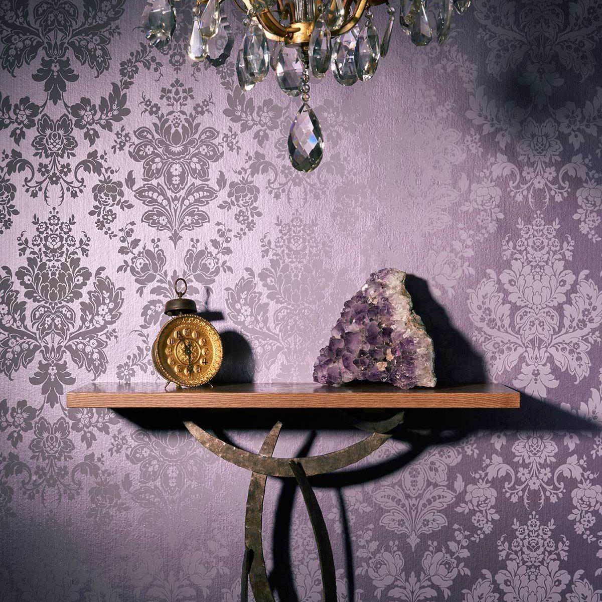 Giselle Wallpaper By Cole Son Mariinsky Damask Lime Lace