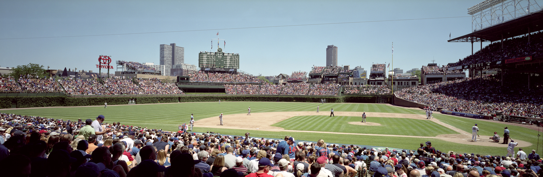 Chicago Cubs Wallpaper Of Wrigley Field Panoramic Vs Reds