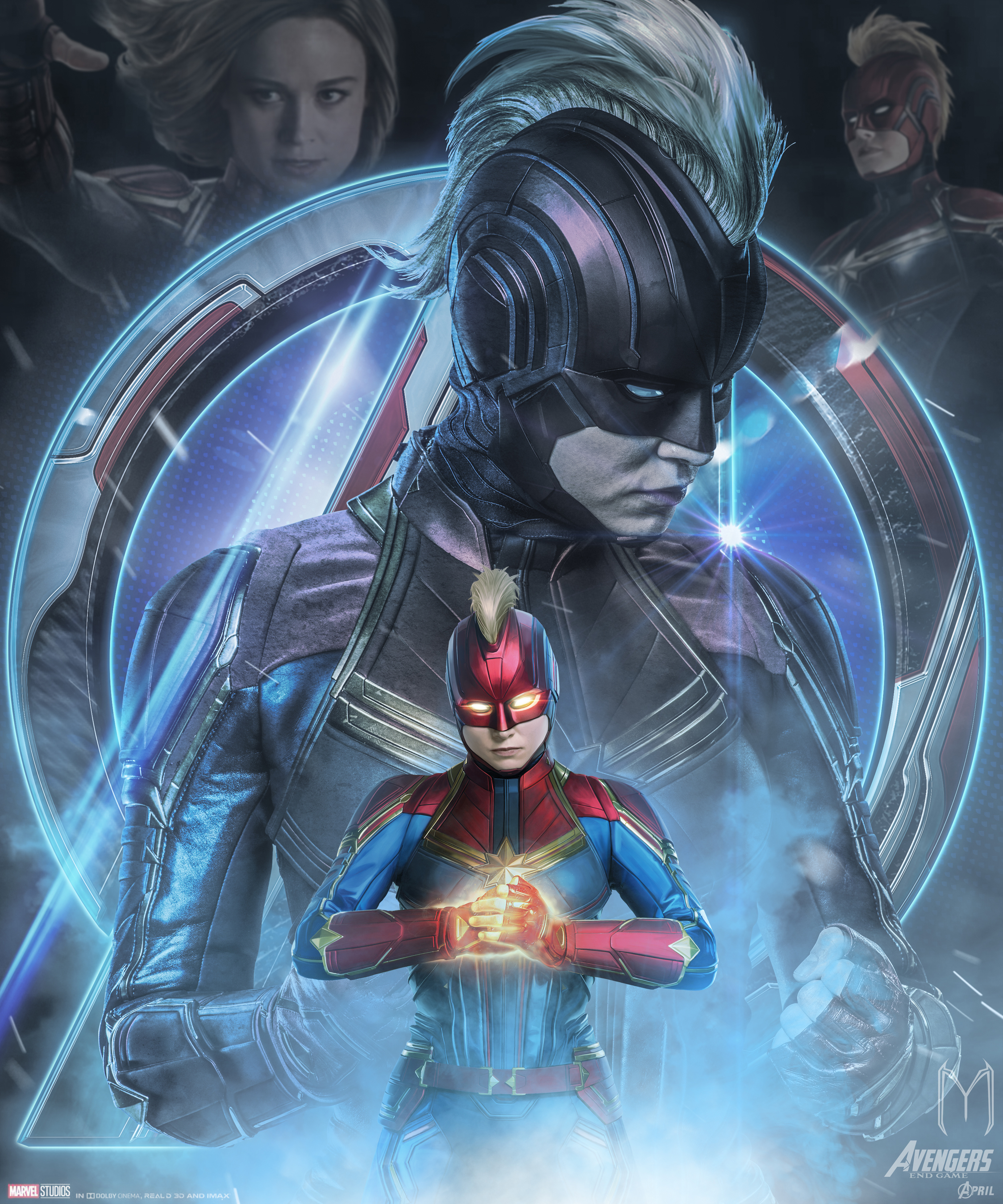 Avengers Endgame Captain Marvel Poster Art Wallpaper HD Movies 4k