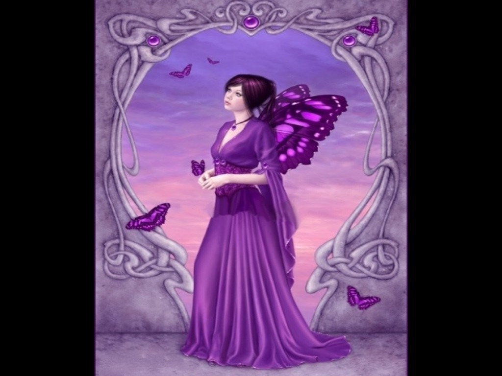 Purple Fairy Wallpaper Desktop