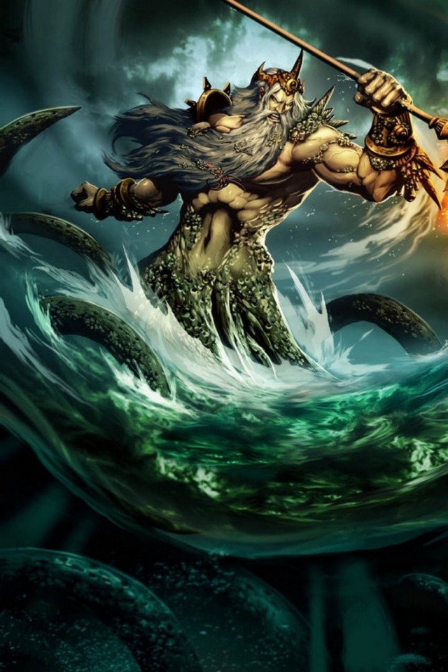 Fantasy Art Goddess Science Fiction Poseidon Gods Wallpaper