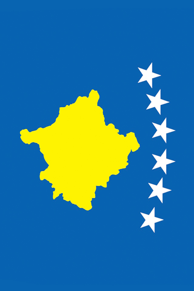 Kosovo Flag iPhone Wallpaper HD