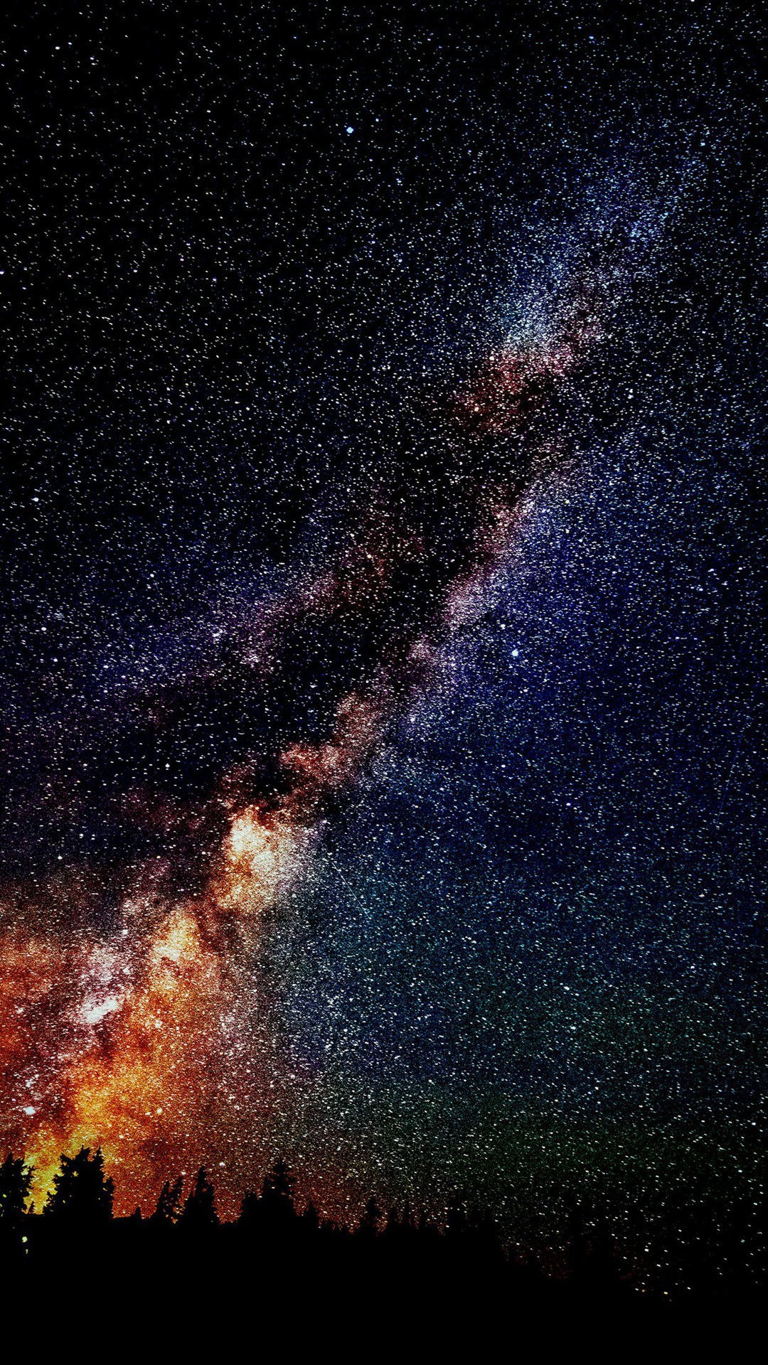 Night And Stars HD Wallpaper For iPhone