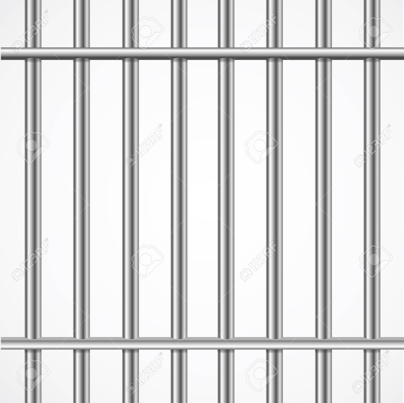 Realistic Detailed 3d Prison Cage Metal Concept Card Background