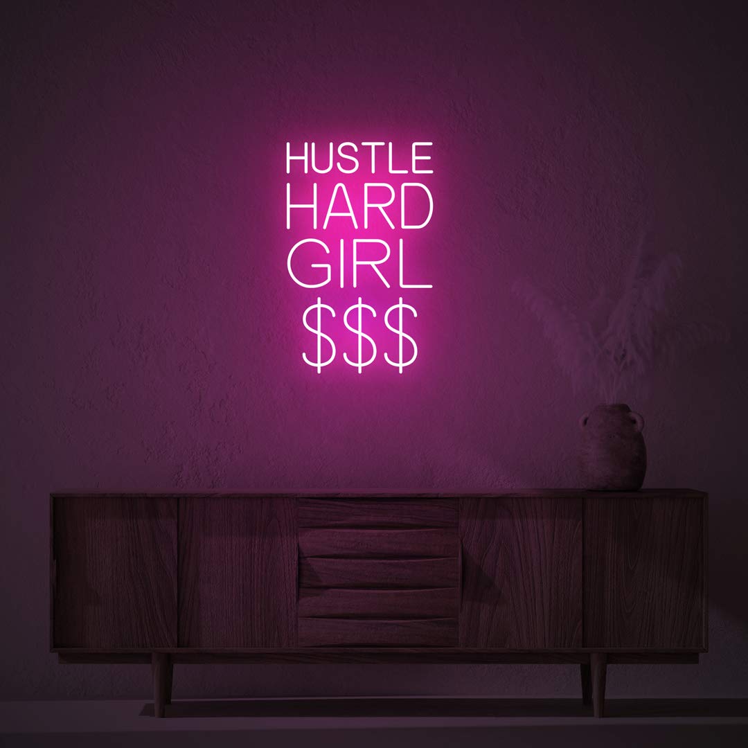 Amazon Hustle Hard Girl Dollar Custom Dimmable Led Neon Signs